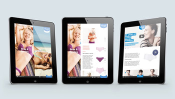 sloggi-Website: 3 Ansichten Tablet