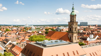Nürnberg von oben fotografiert.